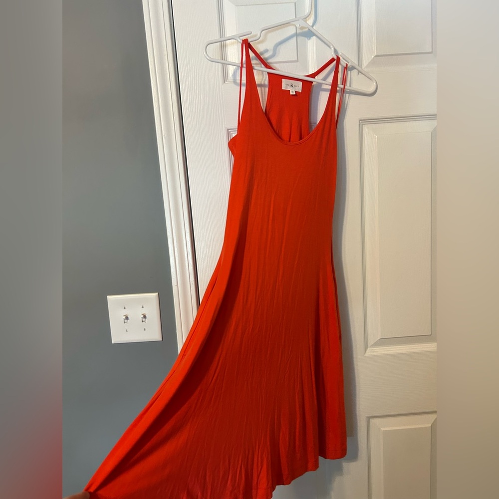 Loft Lou & Grey Orange Sleeveless Shelf Bra casual dress XS